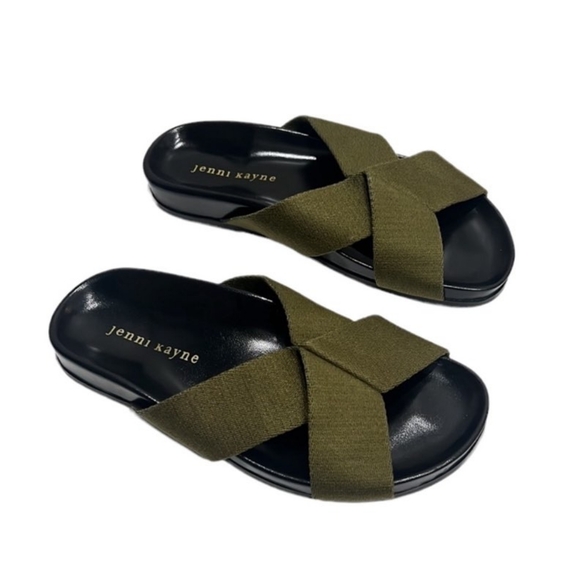 Jenni Kayne Green Crossover Sandals Size EU 36 NWT - Picture 1 of 7